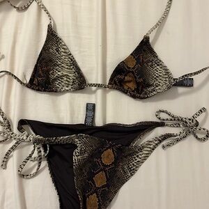 SKIMS Snake Print Bikini Set
